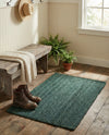 Woven Seaside Jute Collection Area Rug - Martha's Rectangle Green  lifestyle 13
