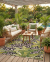 Seaside Blooms Collection Area Rug -  Lotus Rectangle Green  lifestyle 25