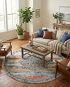 Mykonos Manor Collection Area Rug -  Tinos (Multi) Round Multi  lifestyle 50