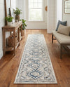 Savannah Elegance Collection Area Rug -  Tybee (Gray Blue) Runner Gray Blue  lifestyle 47