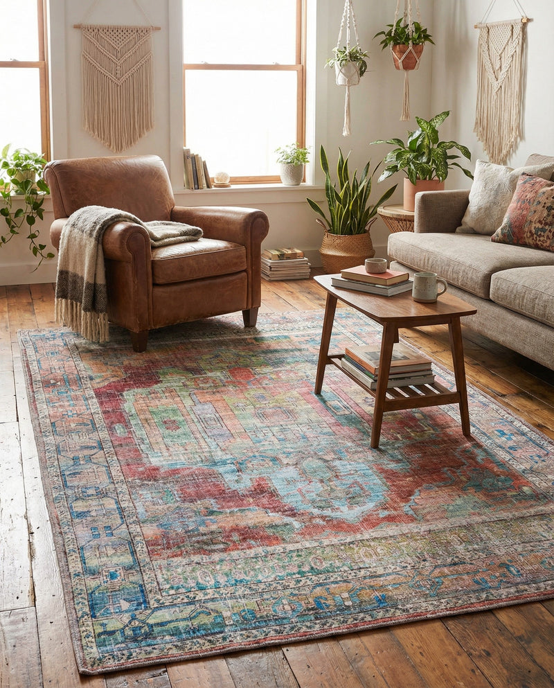 Zahara Oasis Collection Area Rug - Sahara Rectangle Multi  lifestyle 44