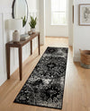 Riviera Elegance Collection Area Rug -  Monaco (Black) Runner Black  lifestyle 61