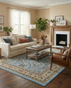 Isfahan Elegance Collection Area Rug - Naghsh-e Jahan (Light Blue) Rectangle Light Blue  lifestyle 28