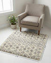 Berber Lattice Shag Collection Area Rug - Atlas (Ivory) Square Ivory  lifestyle 36