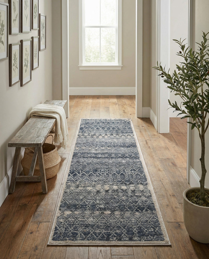 Aegean Elegance Collection Area Rug -  Santorini Runner Gray  lifestyle 36