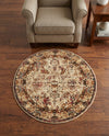 Neptune Elegance Collection Area Rug -  Galatea (Beige Cream) Round Beige Cream  lifestyle 73
