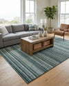 Jewel Oasis Collection Area Rug - Sapphire (Green) Rectangle Green  lifestyle 20