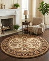 Jaipur Elegance Collection Area Rug -  Jal Round Cream  lifestyle 52
