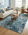Serenity Sands Collection Area Rug -  Quietshore Rectangle Blue  lifestyle 12