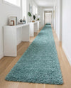 Alpine Plush Collection Area Rug -  Cortina (Aqua) Runner Aqua  lifestyle 30