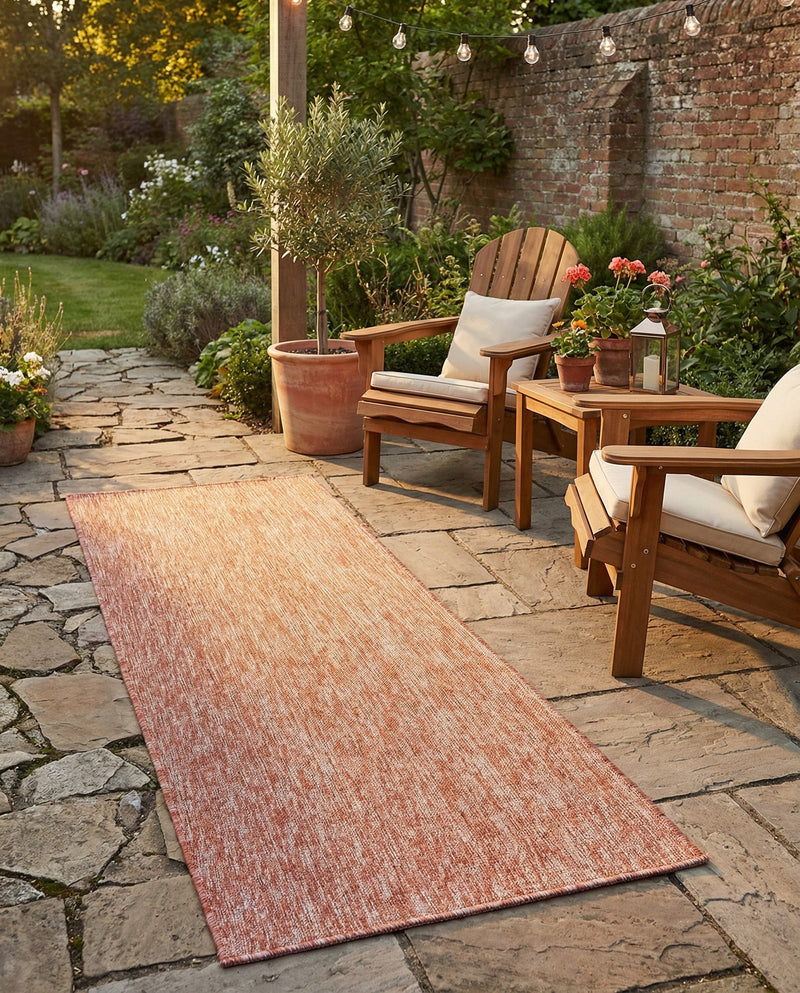 Seaside Serenity Collection Area Rug - Veranda (Rust Red) Runner Rust Red  lifestyle 48