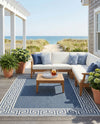 Seaside Haven Rugs Collection Area Rug -  Marina Rectangle Navy Blue  lifestyle 19