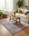 Arcadia Rugs Collection Area Rug - Eden (Pink) Rectangle Pink  lifestyle 23