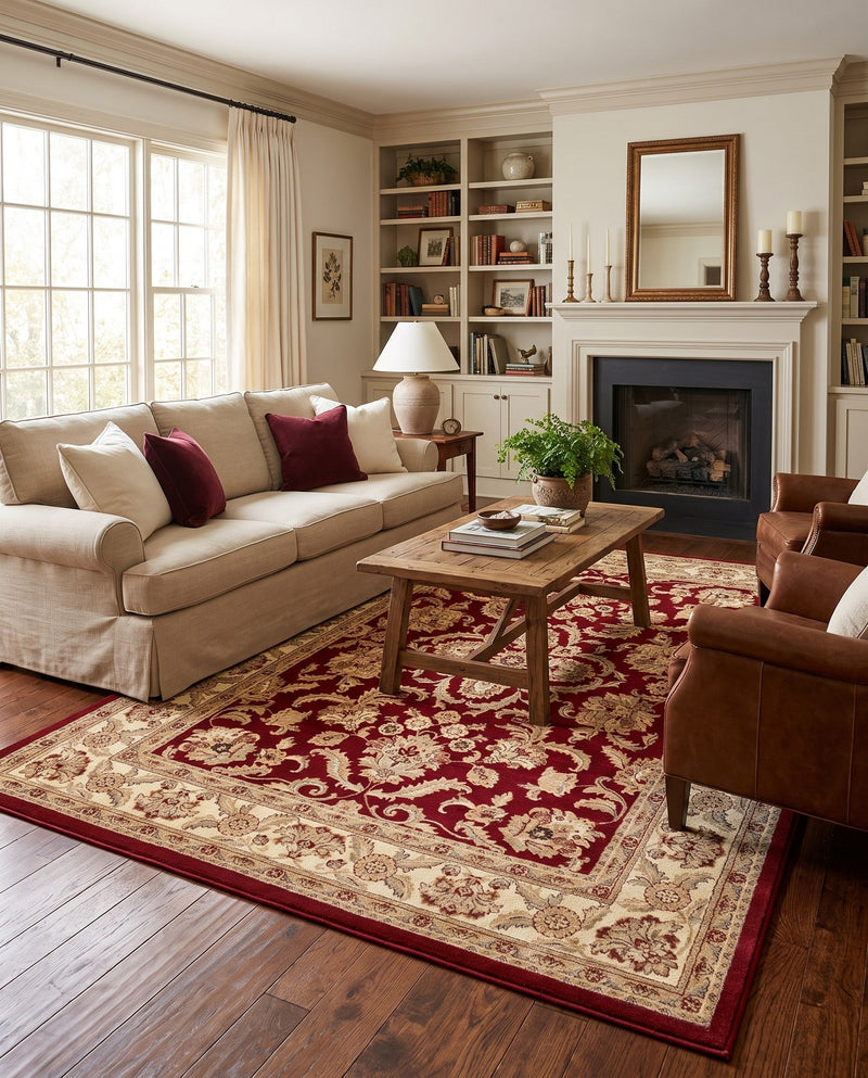 Jaipur Elegance Collection Area Rug -  Jantar Rectangle Red  lifestyle 24
