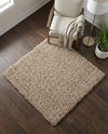 Plush Oasis Collection Area Rug - Serenity (Taupe) Square Taupe  lifestyle 63