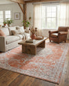 Mykonos Manor Collection Area Rug -  Tinos (Salmon Pink) Rectangle Salmon Pink  lifestyle 19