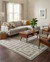 Aegean Labyrinth Collection Area Rug -  Mykonos Rectangle Gray  lifestyle 44