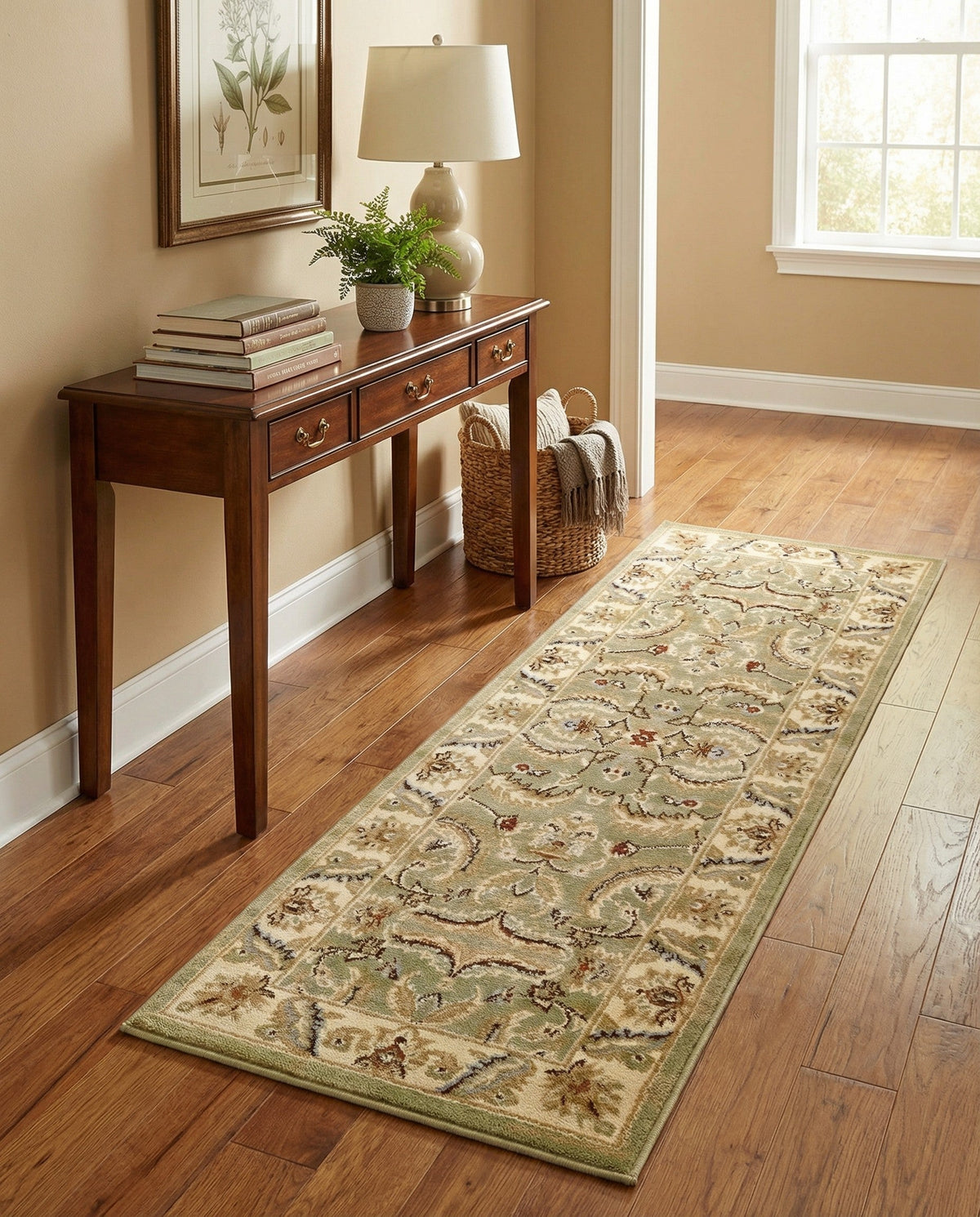 Jaipur Elegance Collection Area Rug -  Lal Runner Green  lifestyle 150