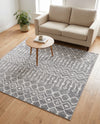 Marrakech Lattice Collection Area Rug - Medina (Gray) Square Gray  lifestyle 43