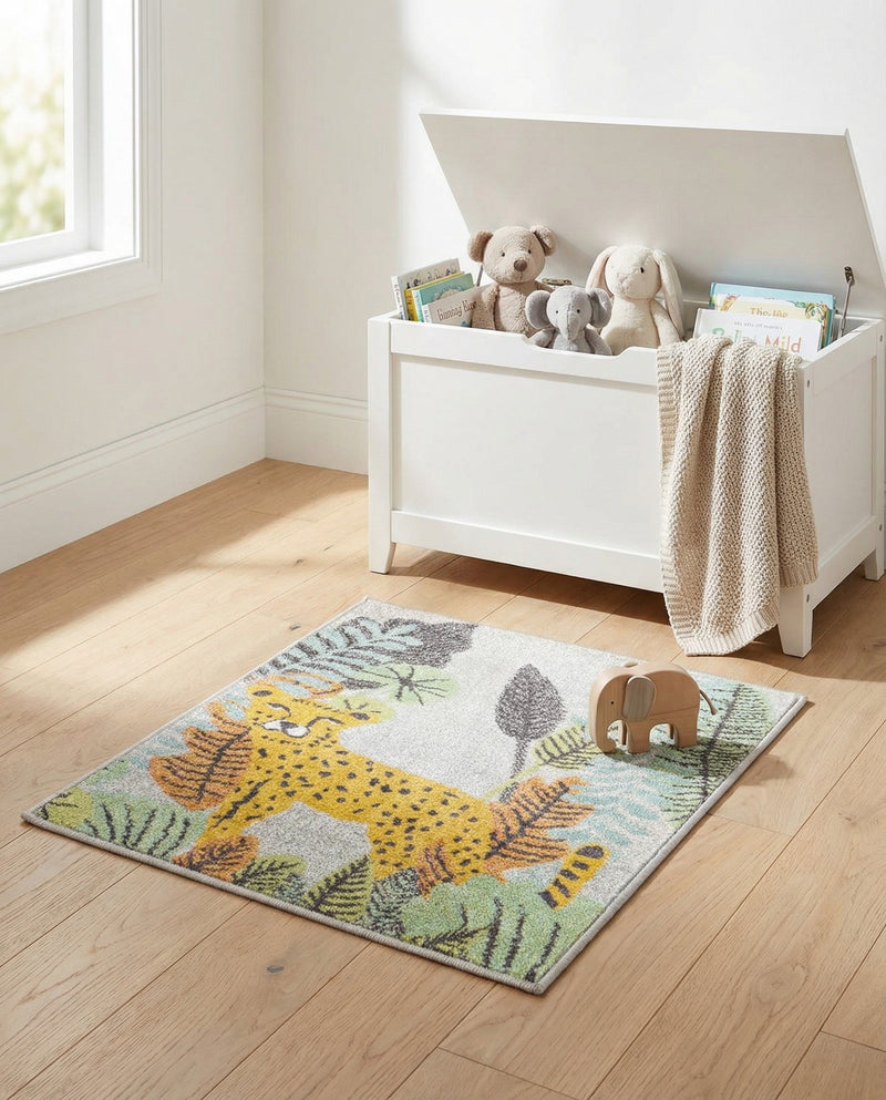 Wonder Tykes Collection Area Rug -  Puzzled Rectangle Gray  lifestyle 5