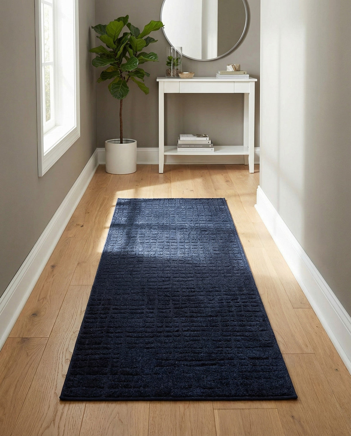 Haven Tapestry Collection Area Rug - WhisperingFalls Runner Inkwell Blue  lifestyle 117