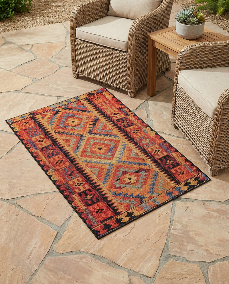 Safari Escape Rugs Collection Area Rug -  Kalahari Rectangle Multi  lifestyle 51