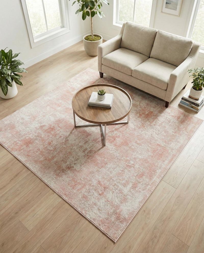 Luminara Sands Collection Area Rug - Elysium (Carnation Pink) Square Carnation Pink  lifestyle 24