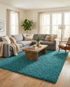 Plush Oasis Collection Area Rug - Serenity (Deep Aqua Blue) Rectangle Deep Aqua Blue  lifestyle 10