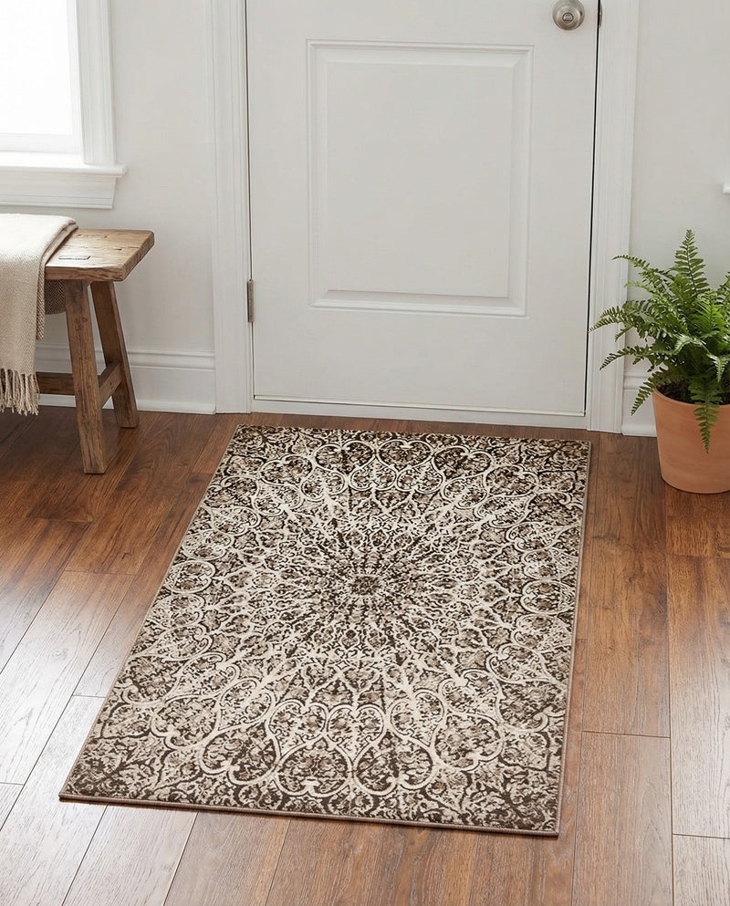 Riviera Elegance Collection Area Rug -  Eze Rectangle Brown  lifestyle 52