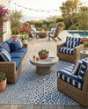 Urban Oasis Rugs Collection Area Rug -  Terrace (Blue) Rectangle Blue  lifestyle 16