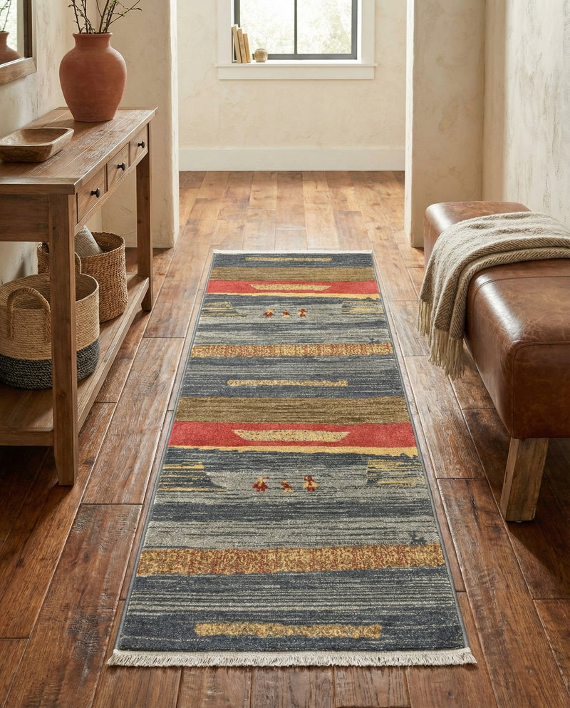 Zagros Oasis Collection Area Rug -  Lordegan Runner Blue  lifestyle 24