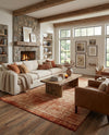 Autumn Meadow Collection Area Rug -  Ironbark Rectangle Terracotta  lifestyle 20