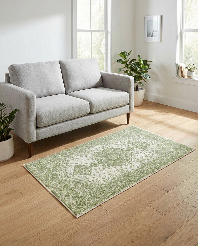 Dover Terrace Collection Area Rug - Marina (Green) Rectangle Green  lifestyle 8