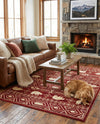 Frontier Trails Collection Area Rug -  Sedona Rectangle Red  lifestyle 13