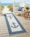 Seaside Haven Rugs Collection Area Rug -  Coralreef Runner Navy Blue  lifestyle 81