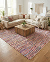 Thar Cotton Collection Area Rug - Alleppey Square Multi White  lifestyle 72