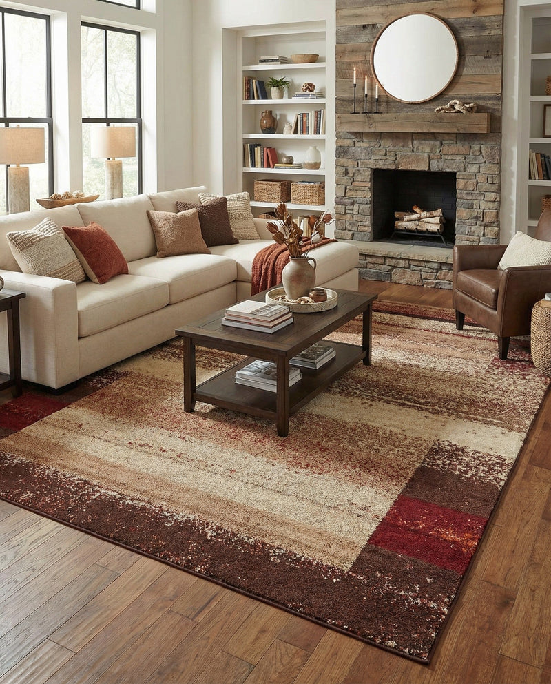 Autumn Meadow Collection Area Rug -  Maplecrest Rectangle Beige  lifestyle 8