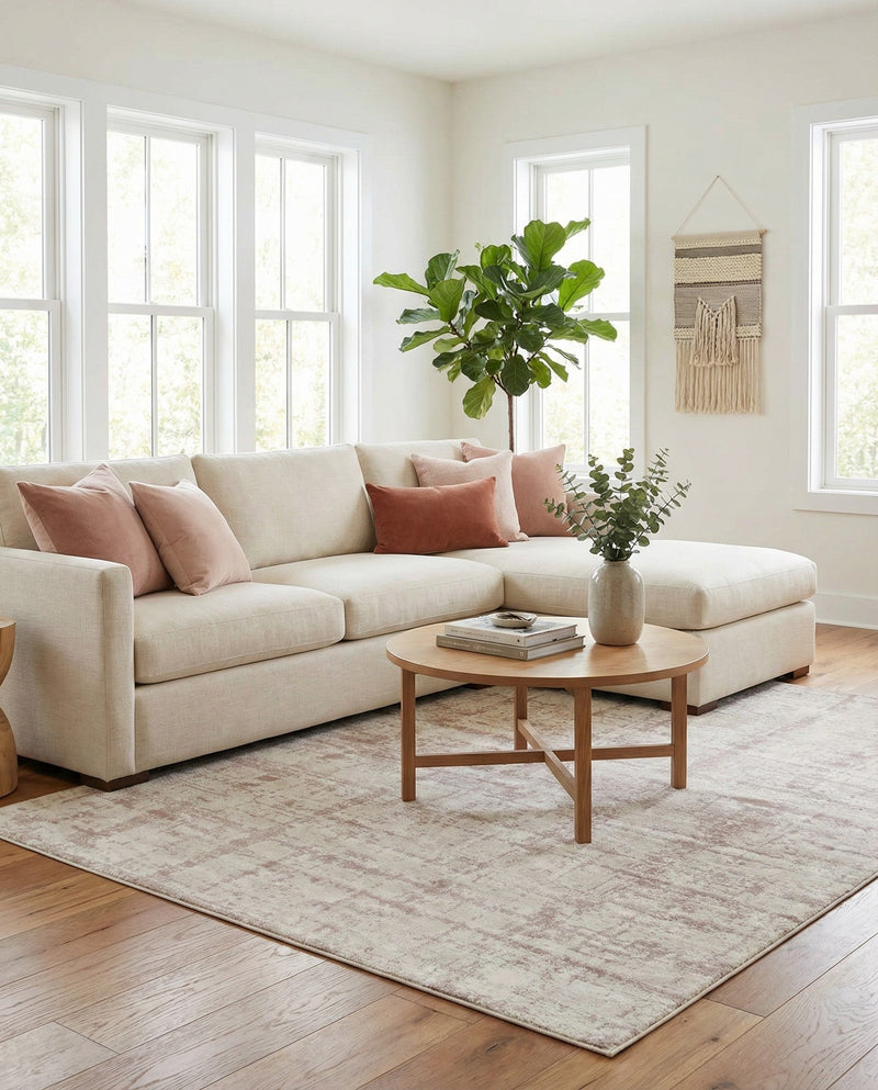 Metro Heights Collection Area Rug -  Flatiron Rectangle Beige  lifestyle 39