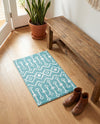 Marrakech Lattice Collection Area Rug - Medina (Turquoise) Rectangle Turquoise  lifestyle 23