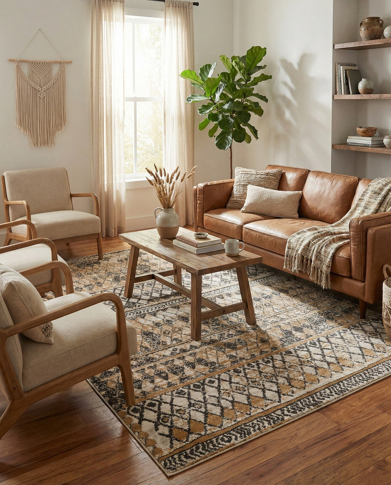 Dresden Elegance Collection Area Rug -  Zittau Rectangle Beige  lifestyle 24