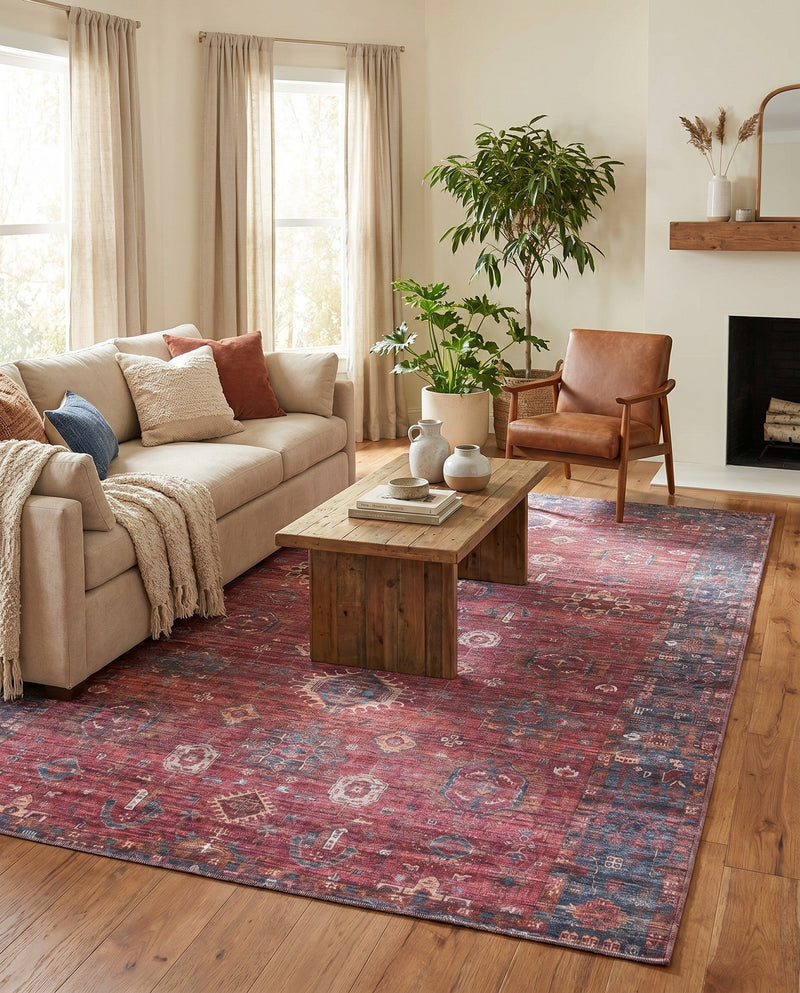 Zahara Oasis Collection Area Rug -  Ouarzazate Rectangle Antique Red  lifestyle 19