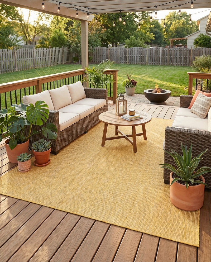 Seaside Serenity Collection Area Rug - Veranda (Corn Harvest Yellow) Rectangle Corn Harvest Yellow  lifestyle 10