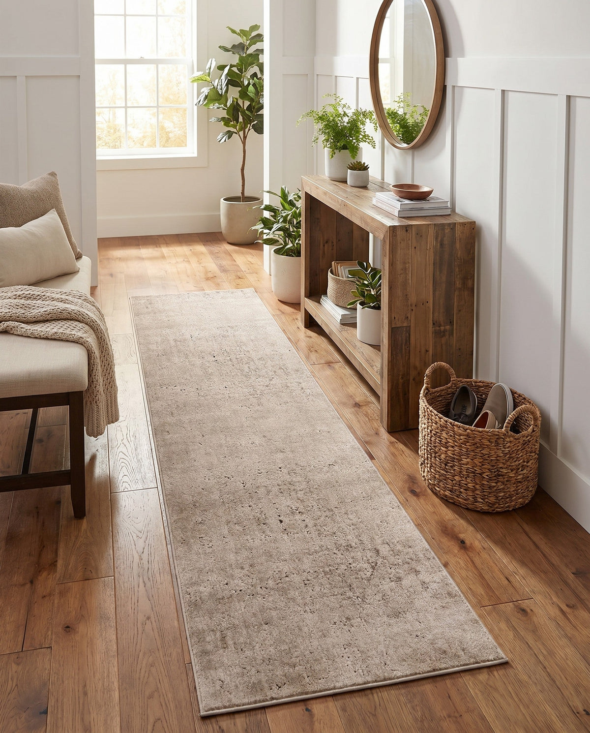 Coastal Manor Collection Area Rug -  Wavecrest Runner Beige  lifestyle 149