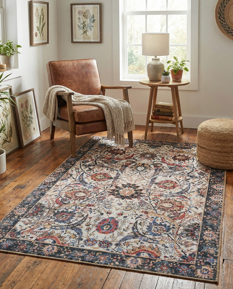 Heritage Elegance Collection Area Rug -  Topkapi Rectangle Ivory  lifestyle 23