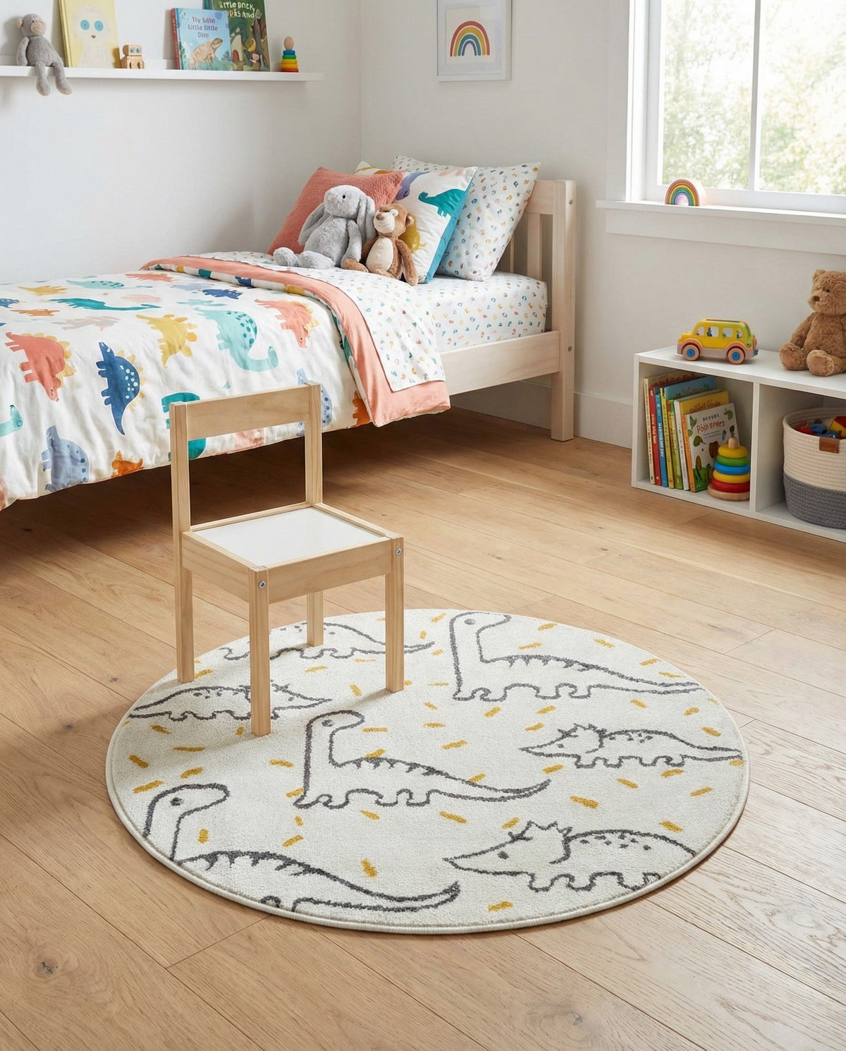 Wonder Tykes Collection Area Rug -  Jamboree Round Ivory  lifestyle 36
