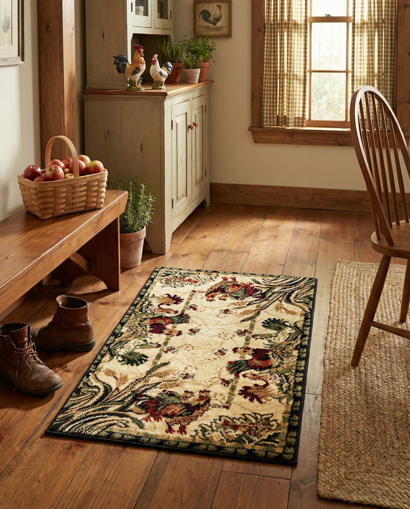 Rural Charm Collection Area Rug - Meadowbrook Rectangle Cream  lifestyle 44