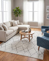 Garden Maze Retreat Collection Area Rug -  Greenbower Rectangle White  lifestyle 25