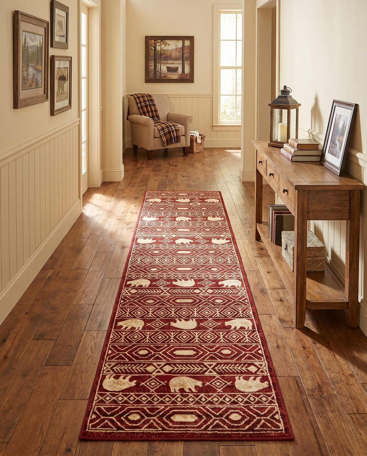 Frontier Trails Collection Area Rug -  Sedona Runner Red  lifestyle 60
