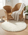 Eternal Plush Oasis Collection Area Rug -  Tranquility (Pearl) Round Pearl  lifestyle 29