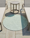 Jill Zarin Sedona Oasis Outdoor Collection Area Rug - Coconino (Palm Green) Round Palm Green  lifestyle 63